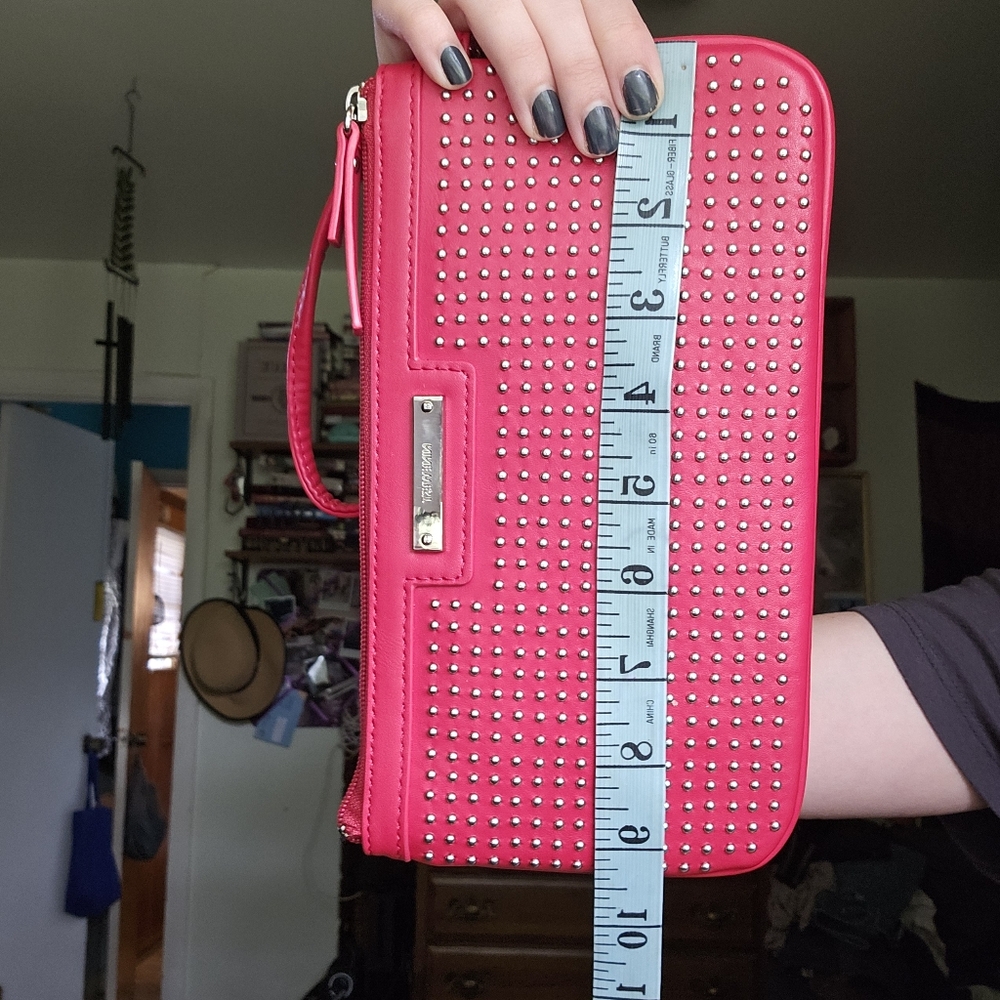 Nine West Red Studded Wristlet Clutch - Picture 9 of 9